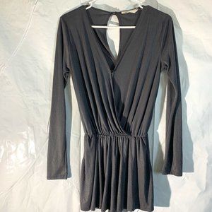 PPLA Delaney Knit Long Sleeve Romper Hand Pockets